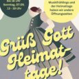Anlässlich des Musikfrühlings und der Heimattage haben wir am Samstag, 06.05. bis 18 Uhr geöffnet, und am Sonntag, 07.05. von 13 – 18 Uhr.